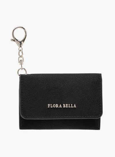 Flora Bella By Shoexpress Solid Card Holder with Button Closure