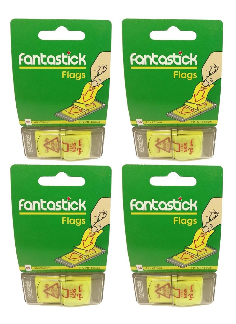 Fantastick 200-Piece Sign Here Flags Yellow  - Image 1