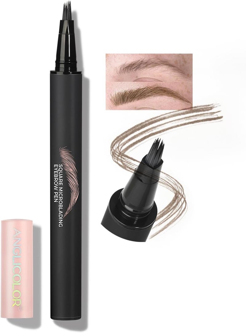 Anglicolor Microblading Eyebrow PenNatural Brows Eyebrow PenEasy To ColorLong LastingQuick DryingNatural Shaping Outlining Filling Eyebrow Makeup 02 MOCHA