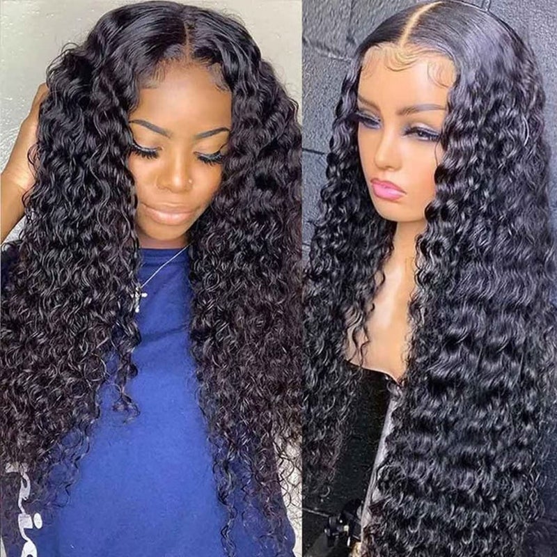 Daules 5x5 Deep Wave HD Lace Closure Wigs Human Hair 5x5 Curly Closure Wig for Women 180% Density Pre Plucked with Baby Hair Glueless Deep Wave Wig Super Soft 20 inch - Image 3