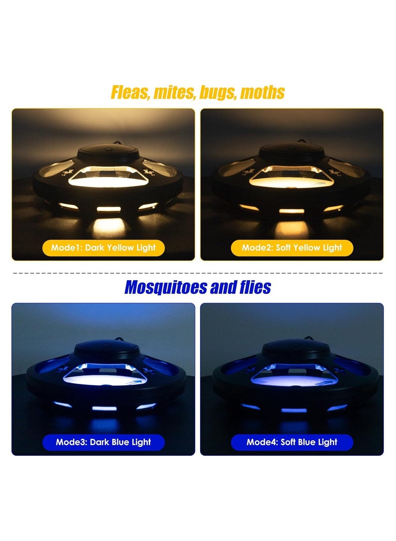 KASTWAVE 2 Pack Mosquito Trap with Sticky Boards, Flea Traps for Inside, UV Night Light Bug Catcher, Insect Trap Killer Works on Fleas, Moths, Mosquitoes for Home Office Use - Image 3