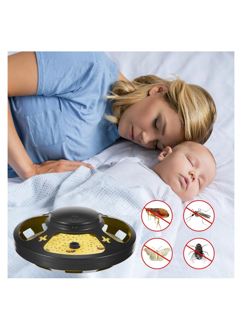 KASTWAVE 2 Pack Mosquito Trap with Sticky Boards, Flea Traps for Inside, UV Night Light Bug Catcher, Insect Trap Killer Works on Fleas, Moths, Mosquitoes for Home Office Use - Image 2