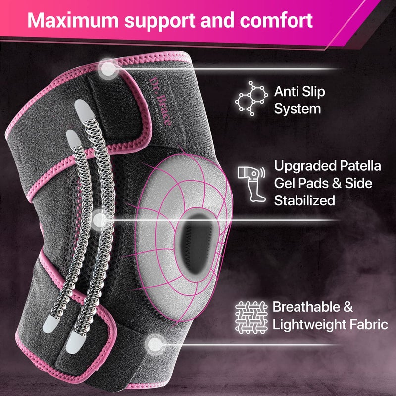DR. BRACE ELITE Knee Brace with Side Stabilizers & Patella Gel Pads for Maximum Knee Pain Support and fast recovery for men and women-Please Check How To Size Video (Large, Orion) - Image 3