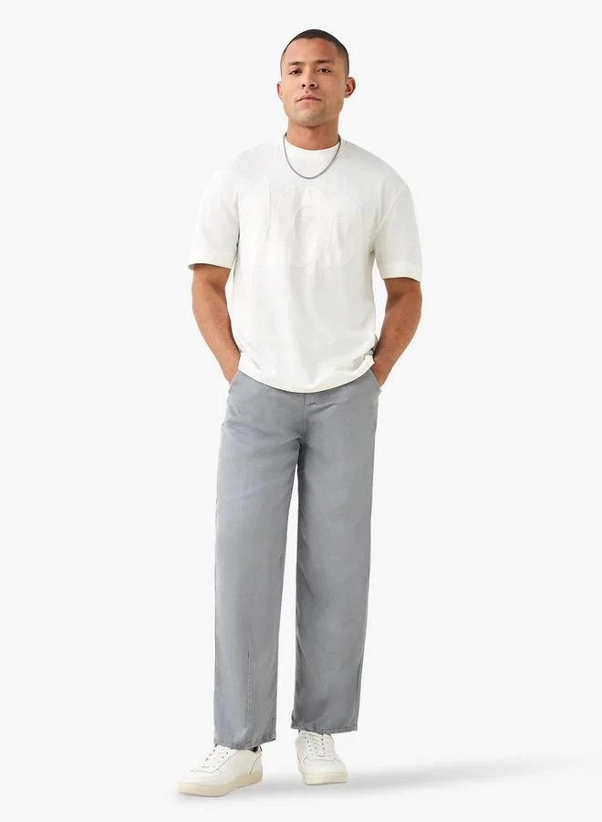 Lee Cooper Lee Cooper Applique Detail Crew Neck T-shirt with Short Sleeves