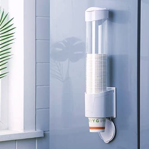 FRENYEAR Self Adhesive Paper Cup Glass Dispenser Holder Wall Mounted Plastic Drinking Water Cup Dispenser Glass Dispenser Holder Disposable Cup Holder Organizer - Image 1