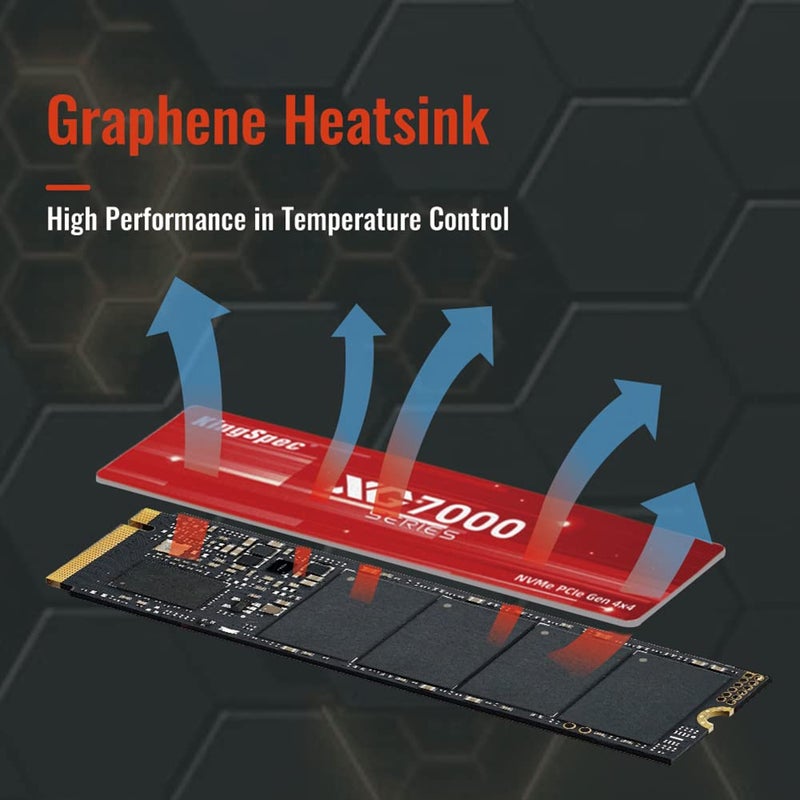 KingSpec XG7000 4TB NVMe SSD M.2 PCIe Gen4 M.2 2280 Internal Solid State Drives Up to 7400MB/s Suitable for Desktop, Gaming Laptop, Enthusiasts, IT Profession - Image 3