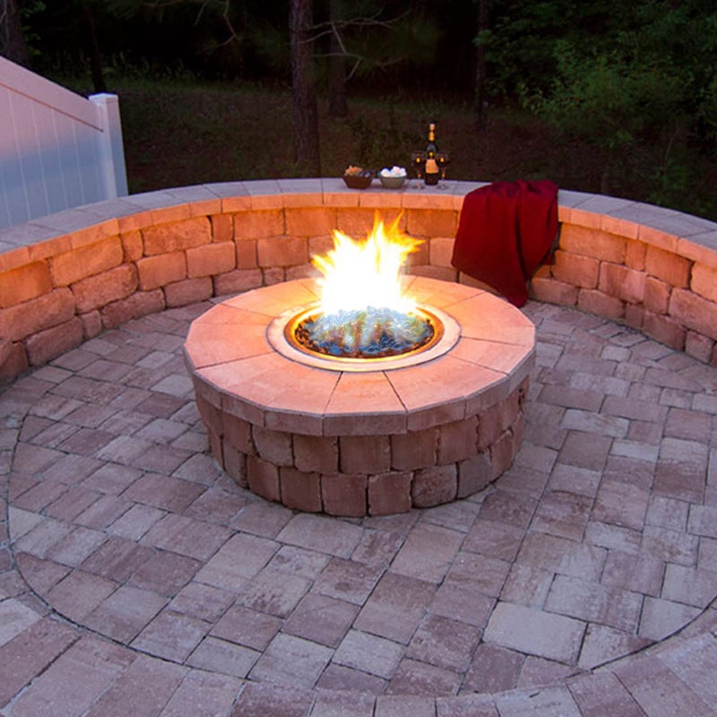 Gassaf 10-Pound 1 Inch Diamonds Fire Glass For Gas Fire Pit Fireplace  Propane Fire Pit & Landscaping (Caribbean Blue Luster) - Image 5
