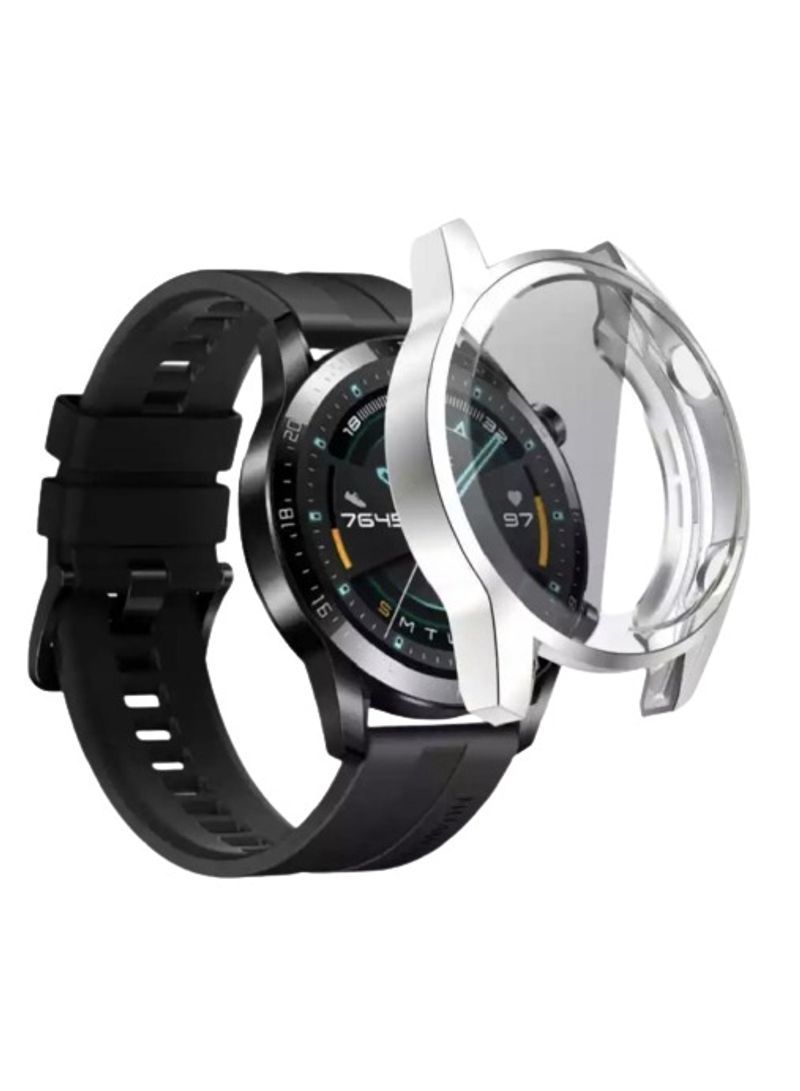 NIBEMINENT Full Cover Protective Tpu Smartwatch Case For Huawei Watch Gt2 Silver 