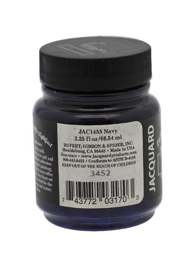 Jacquard Neopaque Light Body Opaque Acrylic Fabric Painting Navy 2.25 oz ( 63.93 ml ) - Image 2