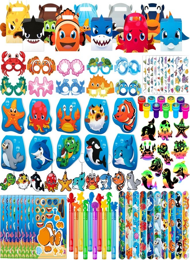 DMIGHT Under the Sea Party Favors Ocean Animals Party Stickers School Sea Shark Mermaid Party Goodie Bag Stuffer Classroom Gifts Rewards Supplies - Image 1