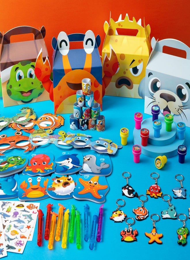 DMIGHT Under the Sea Party Favors Ocean Animals Party Stickers School Sea Shark Mermaid Party Goodie Bag Stuffer Classroom Gifts Rewards Supplies - Image 3