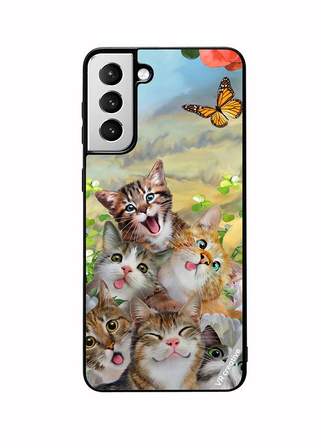 VR CREATIVE Protective Case Cover For Samsung Galaxy S22 Plus 5G Cats Design Multicolour - Image 1