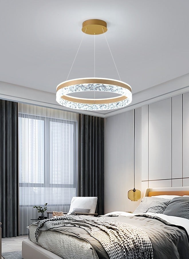  تينيني تخفيت الضوء عن بعد القدرات الوظيفية الثريات LED الحديثة الذهبي YaKeLi حلقي تصميم قابلة للتعديل । । المطبخ وغرفة للطعام 50W من غرفة المعيشة - Image 5