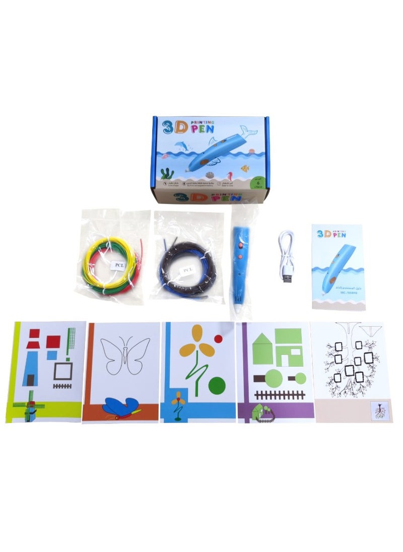 Sanback 3D Pen, Kids Wireless 3D Printing Pen with 5 Colors PCL Filament Refill, USB Rechargeable 3D Printer Pen, 3D Drawing Kit Gift for Kids, Safe Wireless Operation  - Image 3