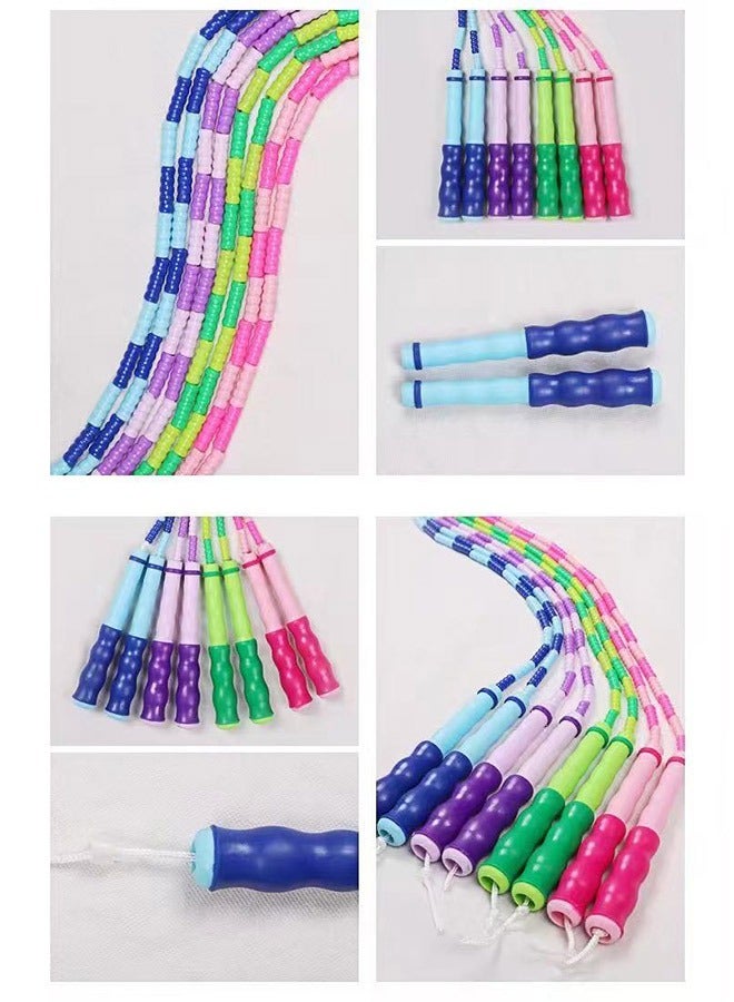 Generic 2-Piece Soft Beaded Jump Rope Pink and Blue  - Image 4