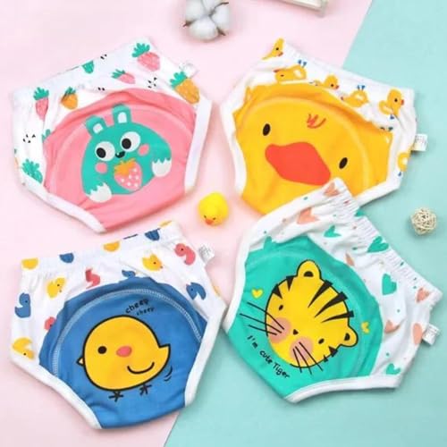 SuNZita® Cotton Toddler Underpants, Waterproof Breathable Underwear, Side Leakage Proof Reusable Diaper, washable Diapers for Kids 0-4 Yrs - Pack Of 3- (Multi Design- Multi Color) (Size-S,M,L) - Image 4
