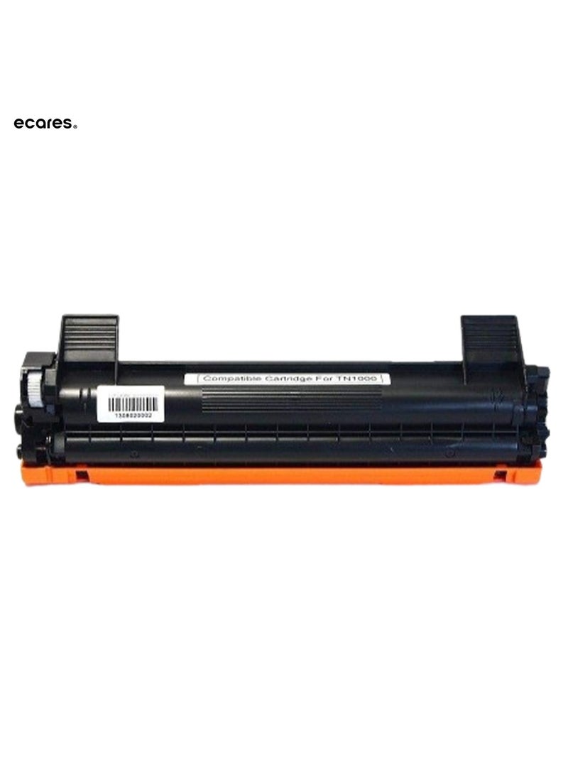 ECARES® Compatible TN-1000 Black Toner Cartridge for HL-1110 and HL-1210W (Black). - Image 1