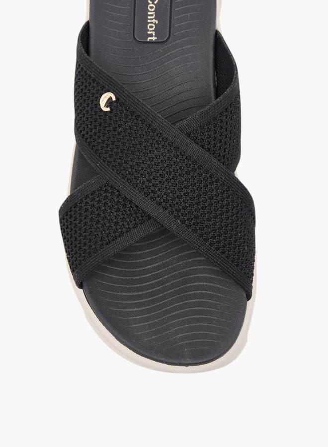 لو كونفورت صنادل نسائية بنمط محبوك بحزام متقاطع سهل الارتداء - Image 3