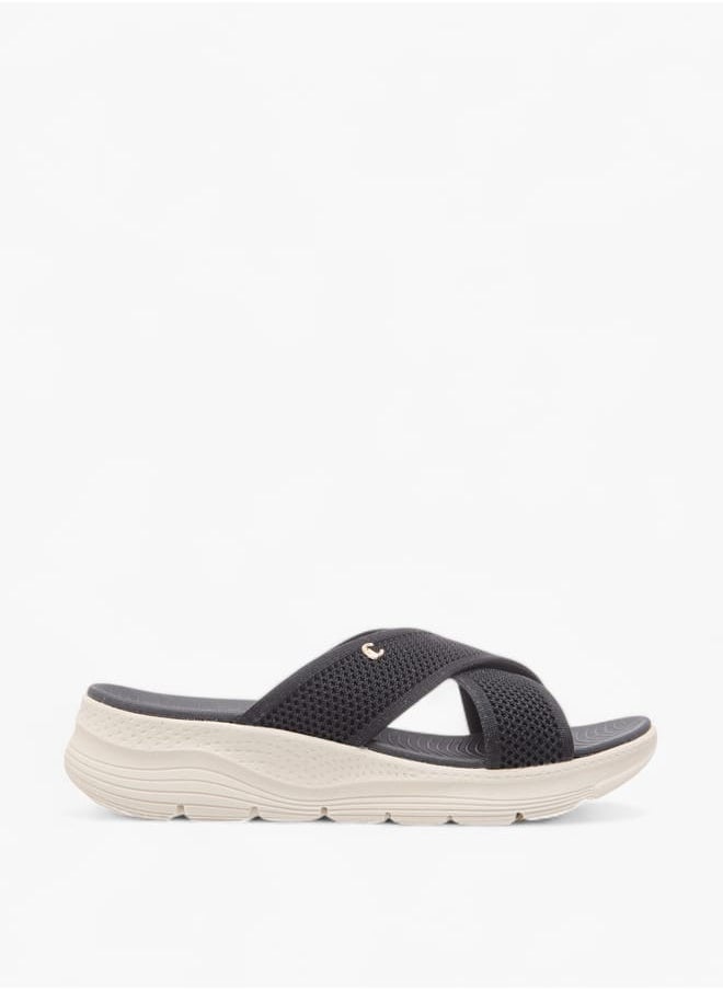 Le Confort Women Knit Textured Slip-On Cross Strap Sandals  - Image 2