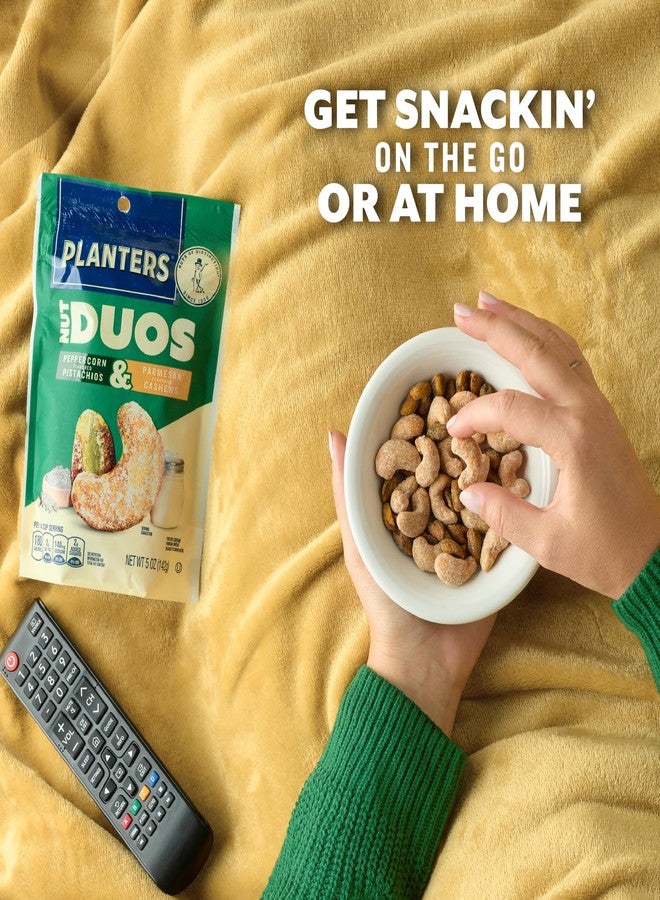PLANTERS Nut Duos, Flavored Nuts, Peppercorn Pistachios & Parmesan Cashews 5oz - Image 5