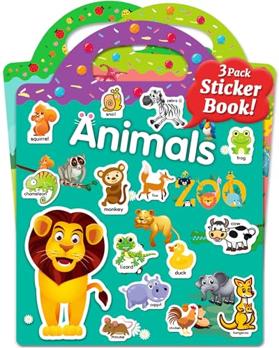 Benresive Reusable Sticker Book for Toddlers Stickers for Kids Toddler Travel Toys Activities Crafts Ages 3 and Up Easter Basket Stuffers Birthday Gifts Halloween - Image 1