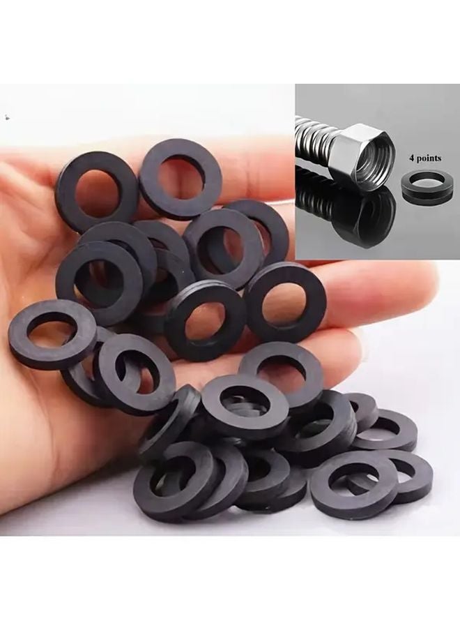 30pcs Black Rubber Pad Sealing Gasket For Shower Heads Water Heaters Plumbing - Image 3