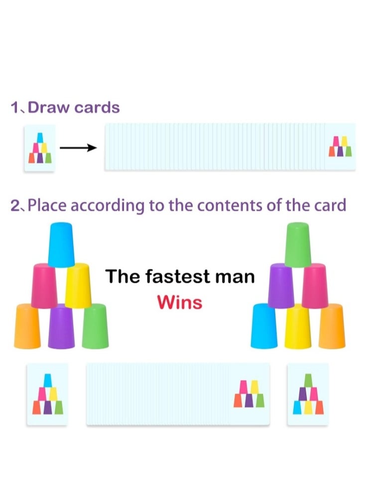 Quick Cups Games For Kids,Classic Speed Stacking Cup Game For Kids Flying Stack Cup Parent-Child Interactive Game