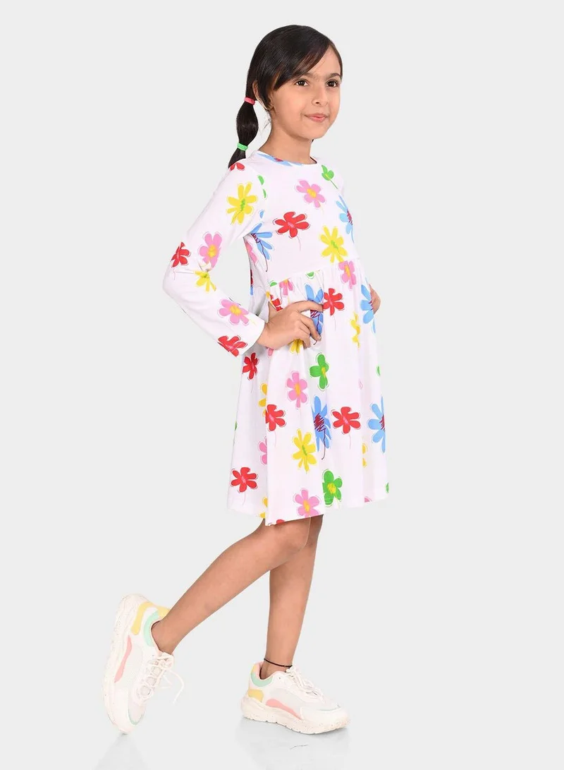 Bonkids Floral Print Dress