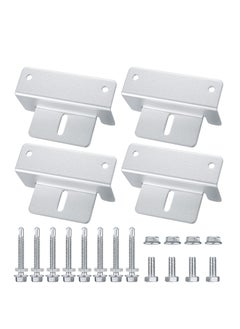 SYOSI Solar Panel Mounting Brackets, Solar Panel Aluminum Z Shaped Brackets ,Holders with Screw and Nuts for RV Boat Wall Caravans Yacht Roof Solar Panel Mounting (4 Sets)  - Image 1