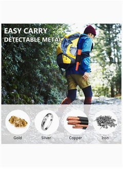 Arabest Metal Detector Portable Gold Detector for Adults and Kids Waterproof 360° Scan Metal Detecting Accessories with Buzzer Vibration Treasure Hunting Tool with Holster  - Image 2