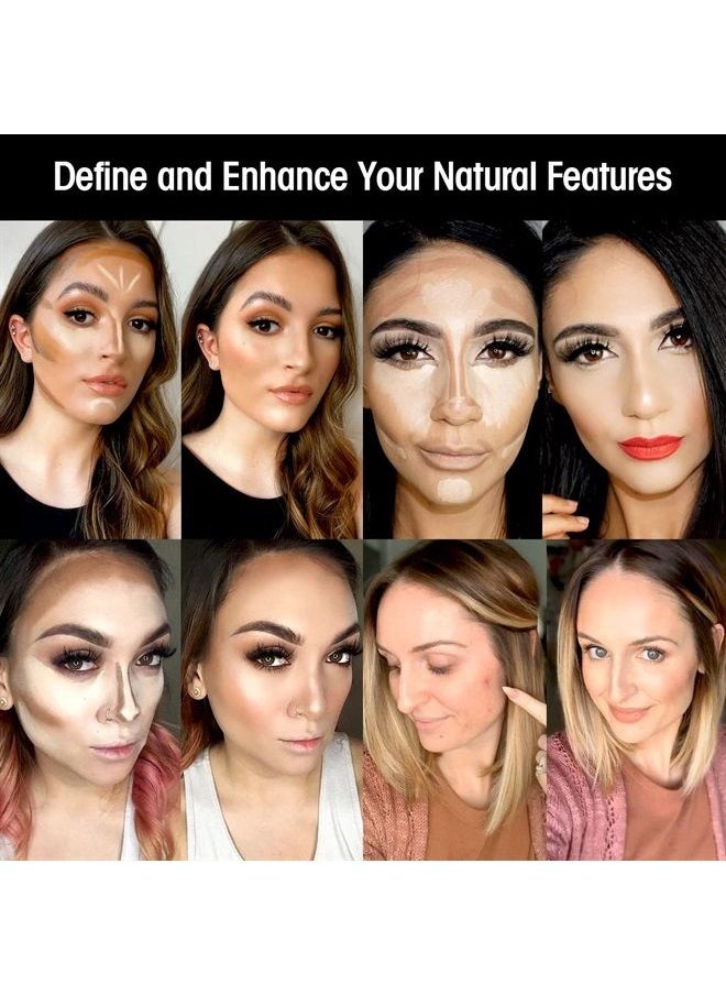 DE'LANCI - Cream Contour Concealer Palette,DE'LANCI 18 Color Contour Highlighting Makeup Palettes Kit,Contouring Pallet for Dark Circles,Redness,Natural Concealing Foundation Full Coverage,Cruelty Free - Image 1