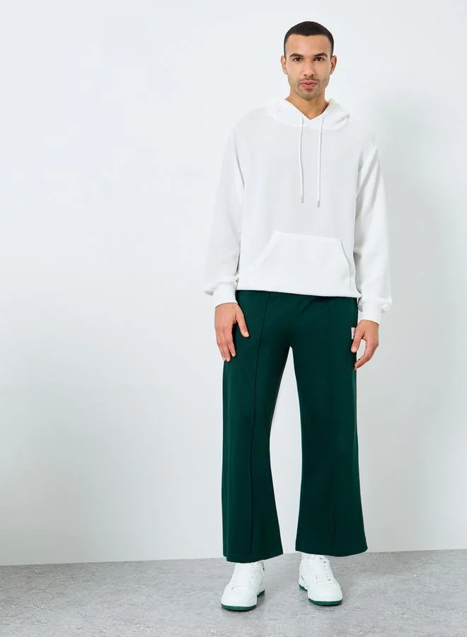 Styli Styli White Crinkle Textured Oversized Hoodie