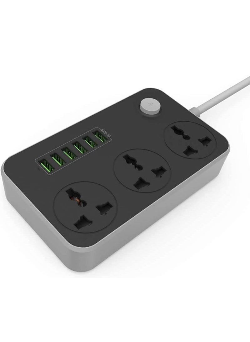 USB Plug Ports Surge Protection Power Socket Switch  - Image 1