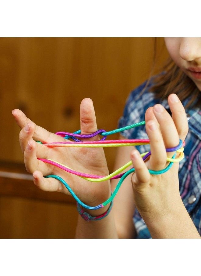 meekoo 6 Pieces Cats Cradle String String Hand Game Finger String Toy Supplies, 165 Cm Length, Rainbow Color  - Image 4
