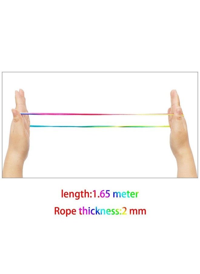 meekoo 6 Pieces Cats Cradle String String Hand Game Finger String Toy Supplies, 165 Cm Length, Rainbow Color  - Image 5