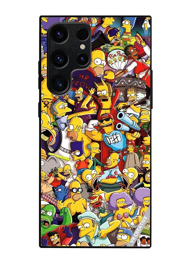 VR CREATIVE Protective Case Cover For Samsung Galaxy S25 Ultra Simpsons Design Multicolour