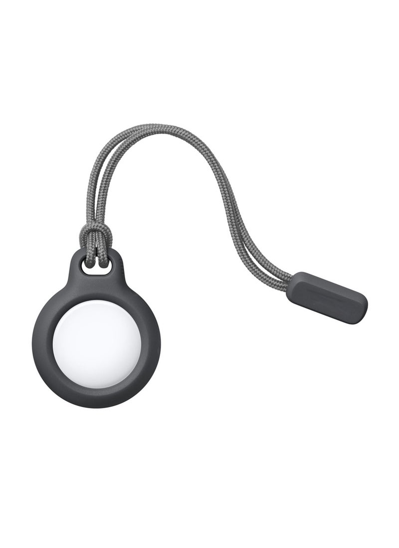 BSNL Protective Case with Twist & Lock Cord Strap Anti Scratch for Air Tag Bluetooth Tracker Black - Image 1