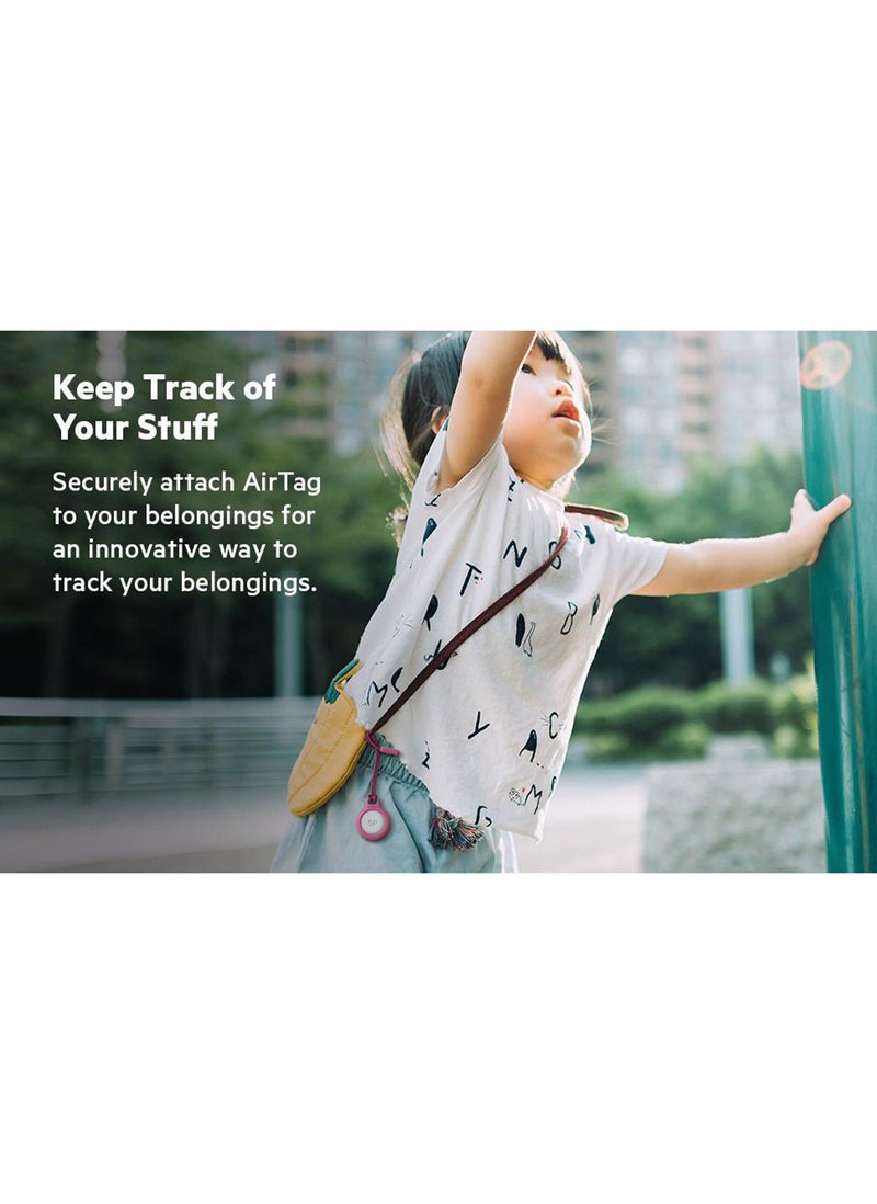 BSNL Protective Case with Twist & Lock Cord Strap Anti Scratch for Air Tag Bluetooth Tracker Black - Image 3