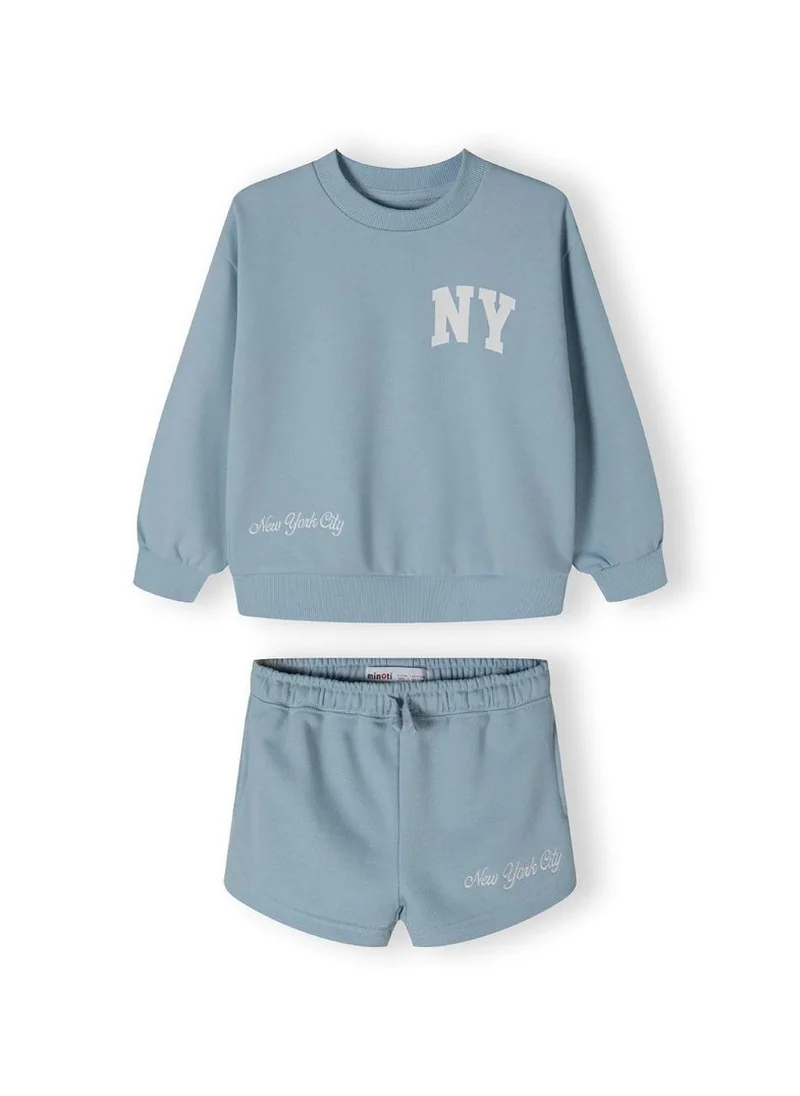 مينوتي Kids Girls Crew Neck Sweatshirt And Short Set