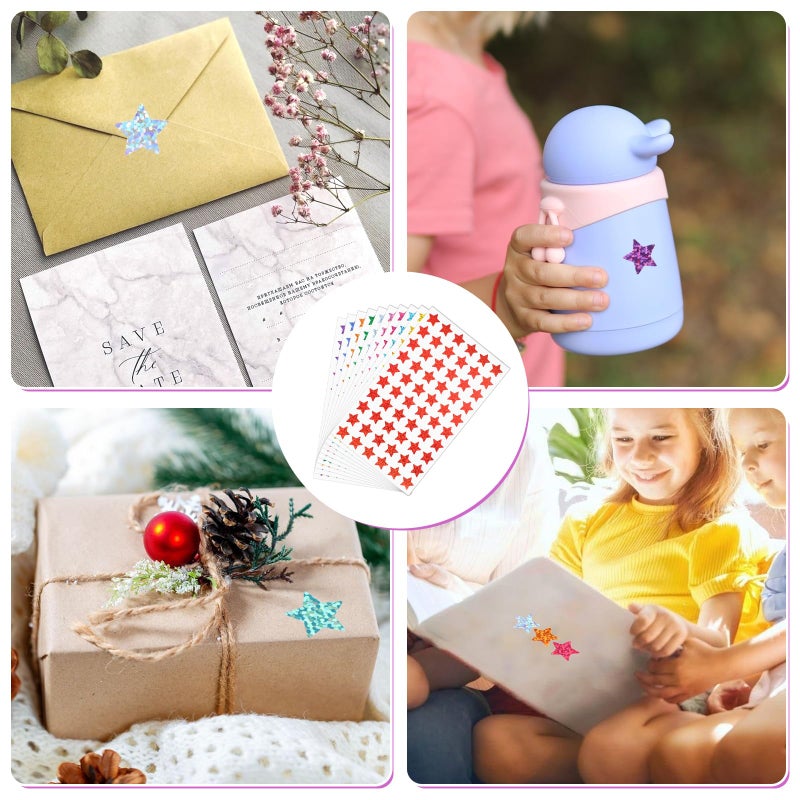 Joyberg 3000 PCS Star Stickers, 0.6" Sparkly Holographic Stickers, Kids Rewards Holographic Colors Sticker, Foil Star Sticker for Behavior Chart, Student Planner, School Classroom Teacher Supplies, DIY - Image 5