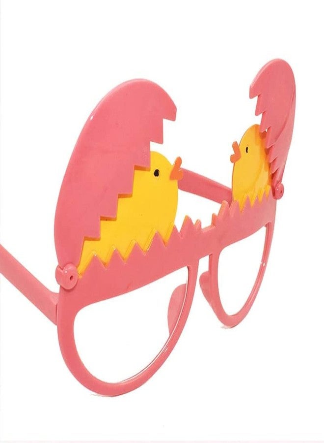 Selibration نظارات على شكل بيض مزينة برسومات كتكوت، نظارات مرحة للأطفال، مثالية لحفلات أعياد الميلاد، والحفلات التنكرية، وهدايا تذكارية لأعياد الميلاد، وحفلات الأطفال الصيفية، وجلسات التصوير، والحفلات ذات الطابع الشاطئي (عبوة من قطعة واحدة) - Image 5