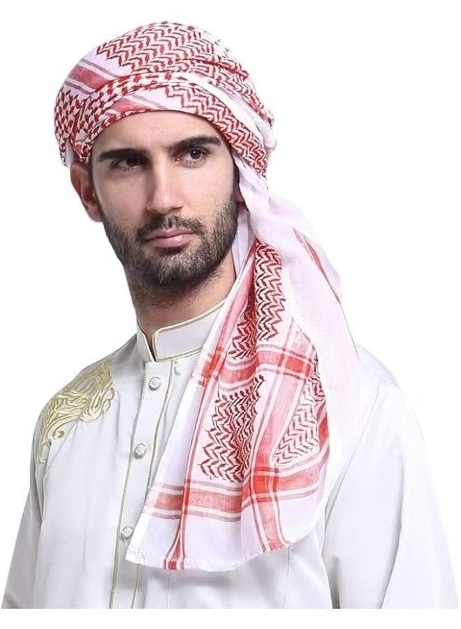 Arab Style Shemagh Wrap Keffiyeh Scarf – Men's Middle Eastern Desert Head, Neck & Face Scarf - Image 3