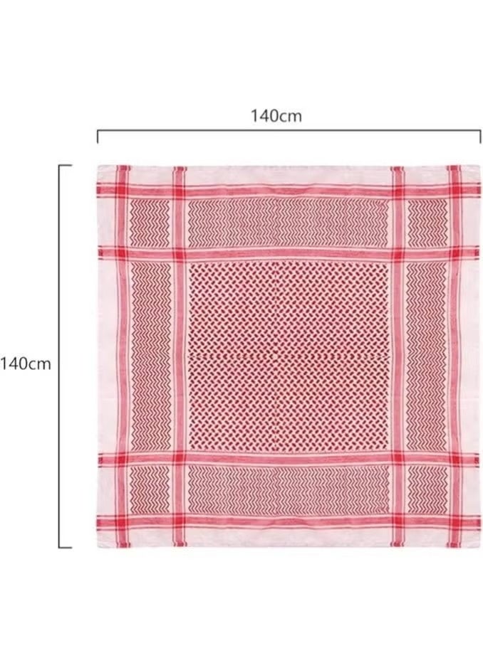 Arab Style Shemagh Wrap Keffiyeh Scarf – Men's Middle Eastern Desert Head, Neck & Face Scarf - Image 5