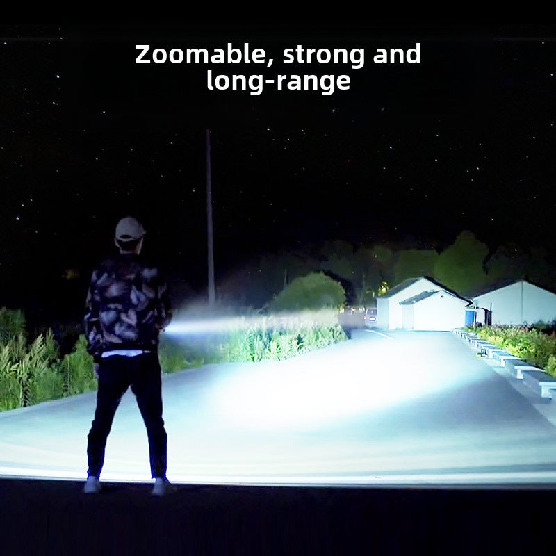 Shenyu Rechargeable Strong Light Led Flashlight Outdoor Ultra-Bright Long-Range Mini Portable Household Aluminum Alloy Durable([Xeon version] 10W 18650 lithium battery, one charge, higher brightness) - Image 2