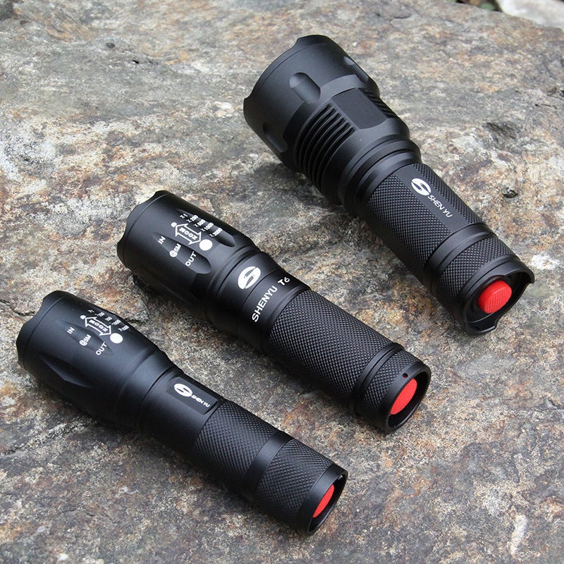 Shenyu Rechargeable Strong Light Led Flashlight Outdoor Ultra-Bright Long-Range Mini Portable Household Aluminum Alloy Durable([Xeon version] 10W 18650 lithium battery, one charge, higher brightness) - Image 4
