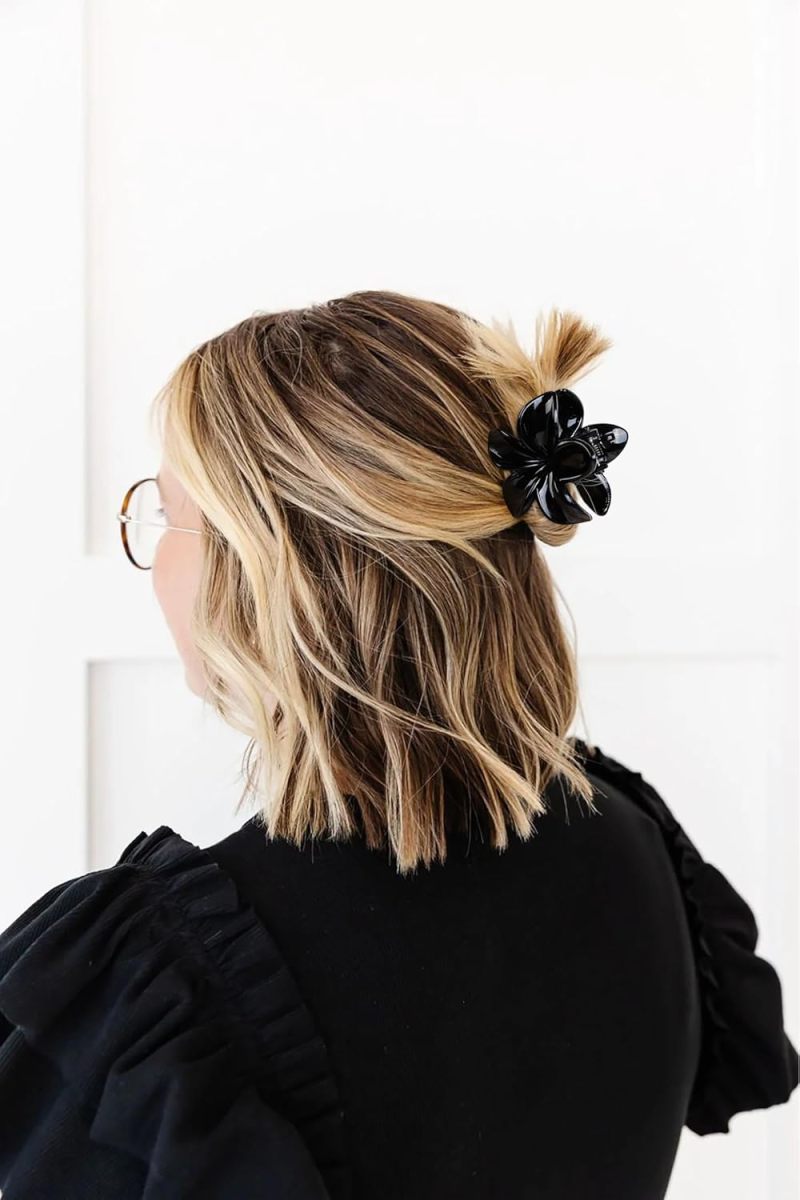 Hair Claw Clips 3.6*4.2cm Sturdy Non-slip Grip Small Flower Hair Clips - Adorable Versatile Floral Hair Accessories for Women Beach Summer Events Daily Styling - Image 5
