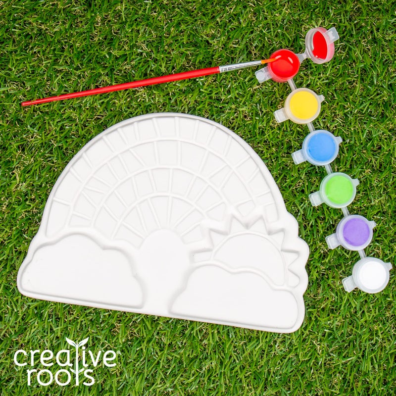 Creative Roots Paint Your Own Rainbow Stepping Stone Craft Kits for Kids, Ceramics to Paint, Ages 6+ - Image 3