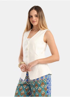 Carina Cotton Sleeveless Vest  - Image 2