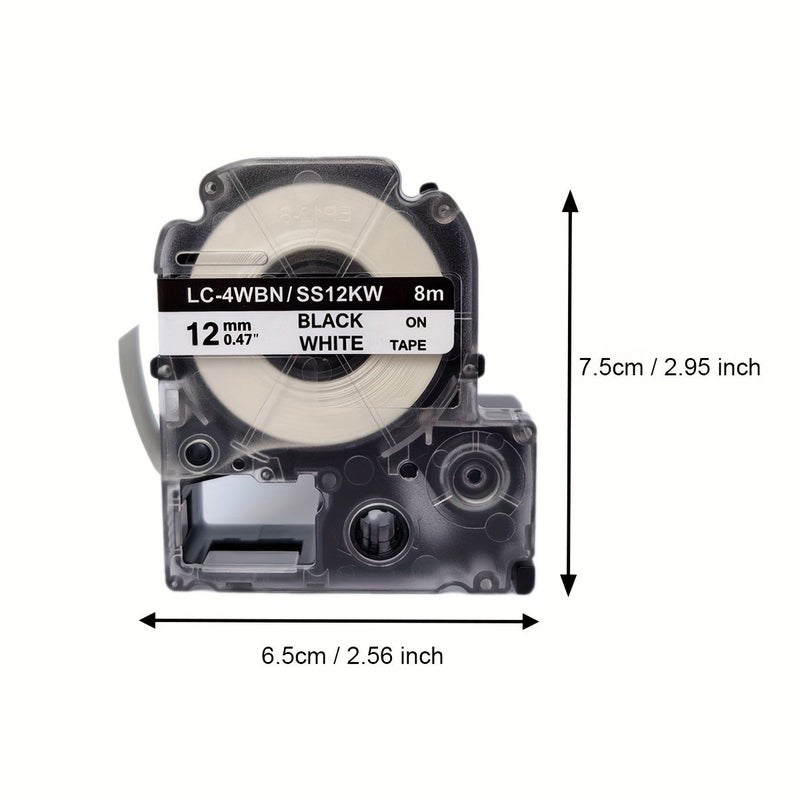 5 Color Pack Thermal Label Cartridge Compatible with Epson LabelWorks 12mm 8m - Image 1