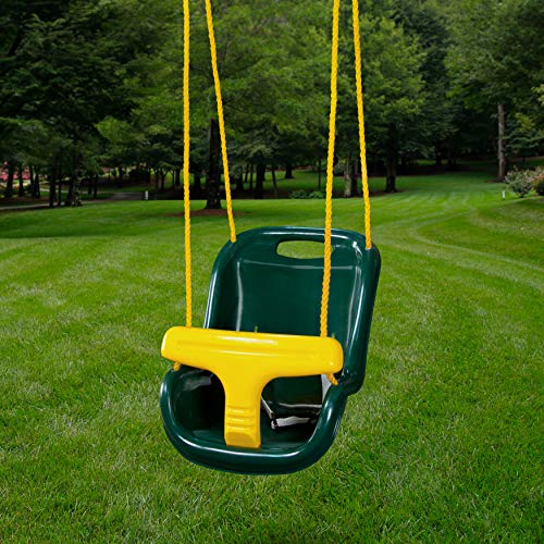 Swing-N-Slide SwingNSlide WS 4001G Plastic Infant Swing with Nylon Rope Swing Set Attachment Green wYellow - Image 5